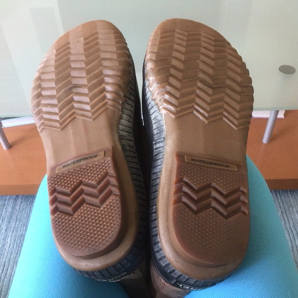 Sorel Mens Cheyanne II Lace Up Brown Black Waterproof Duck Rain Snow Boots 13 LN - Picture 3 of 6